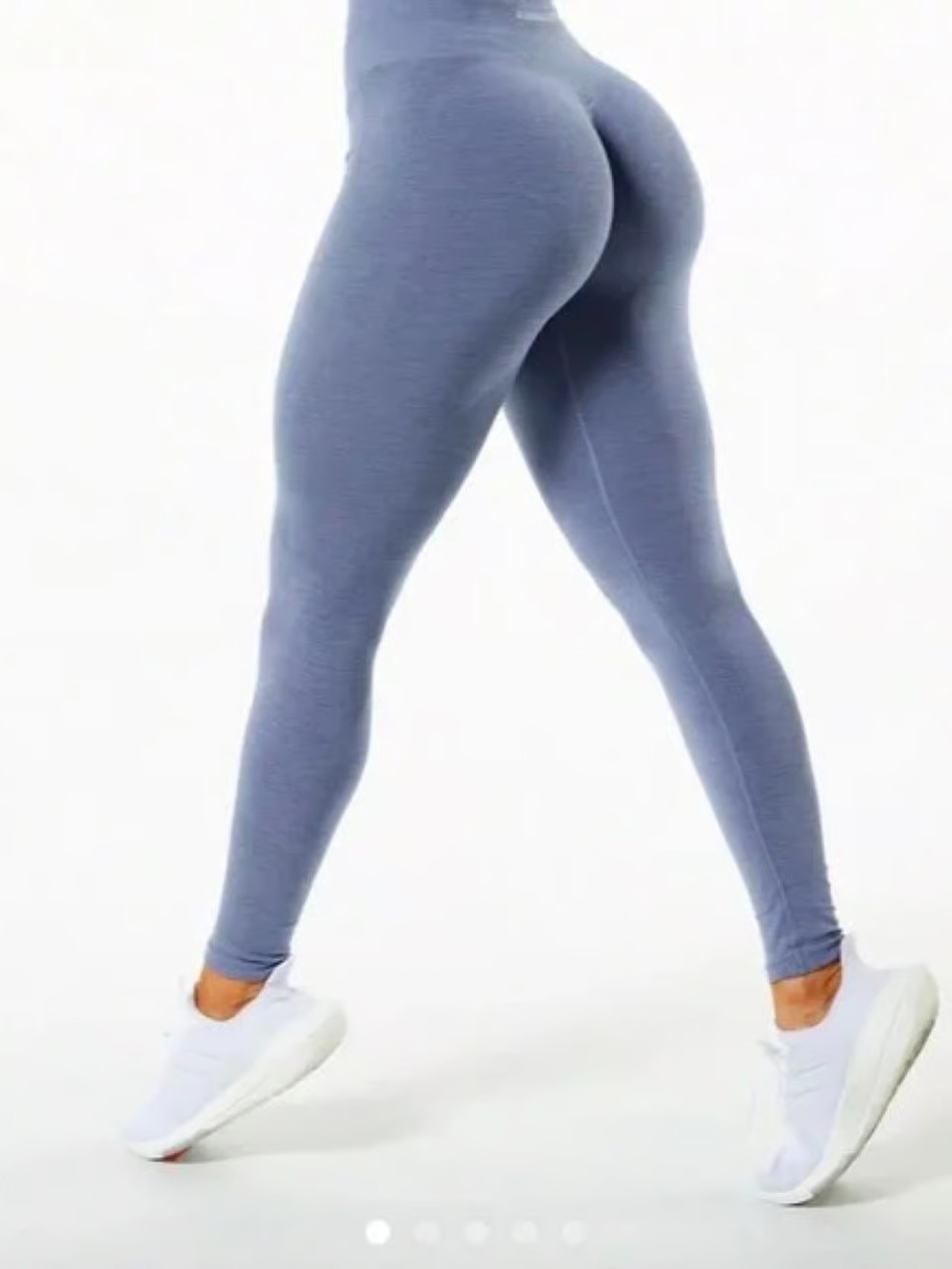 High-Waist Seamless Leggings - French blue